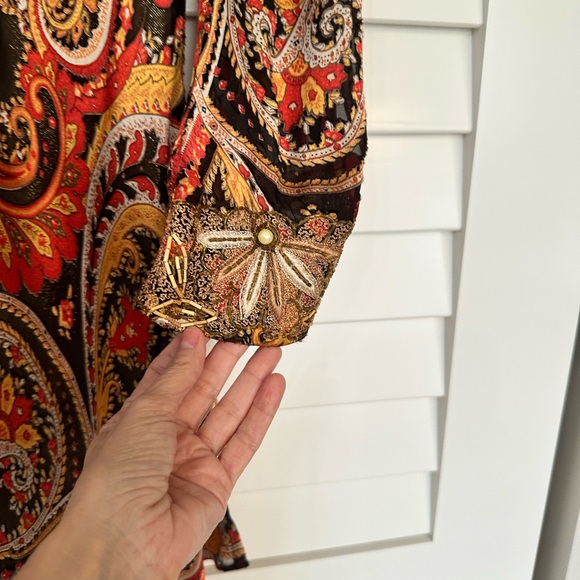 Vintage Silk Ginger & Java Embellished Mini Dress - Picture 13 of 15